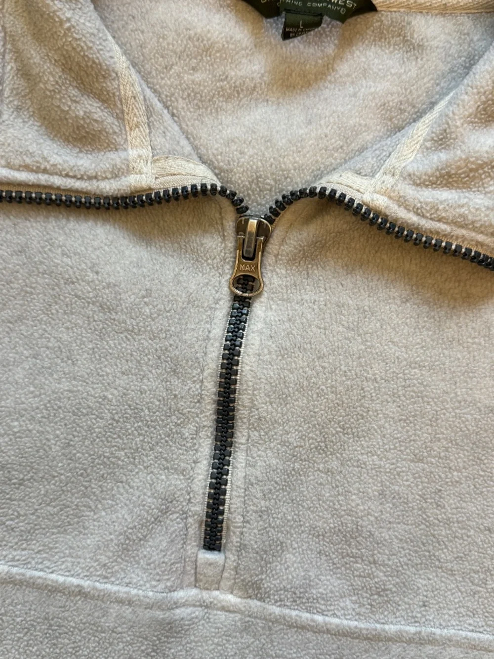 Great Northwest Grey Fleece Quarter-Zip Pullover